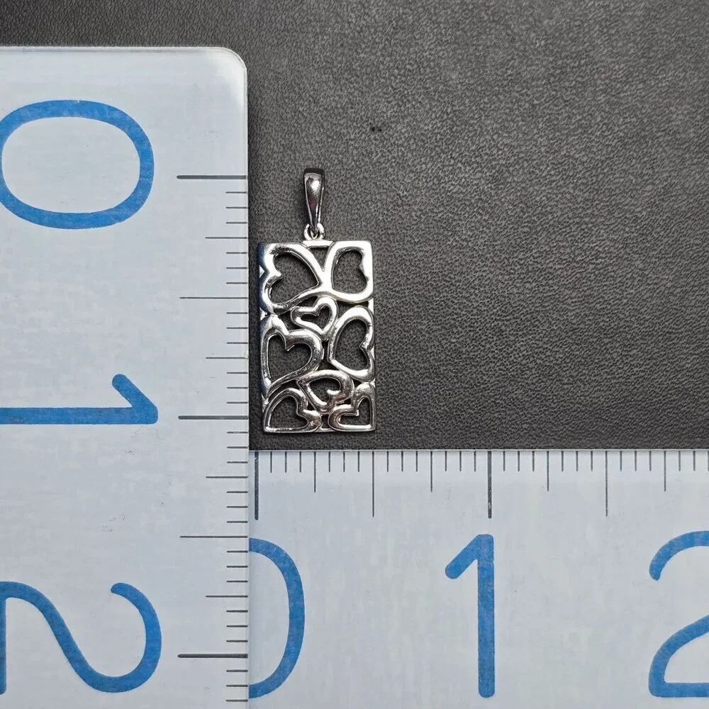 Sterling Silver Open‎ Heart Pendant
